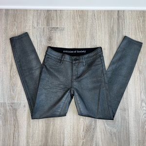 Articles Of Society Women's Sarah Glitter Coated Ankle Slim Skinny Jeans